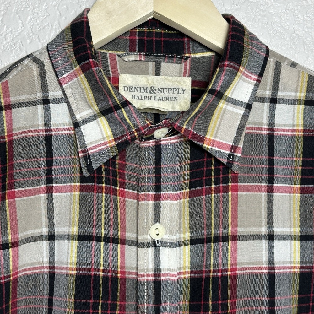 Denim & Supply Button Down Shirt Mens Plaid Ralph Lauren Long‎ Sleeve Small